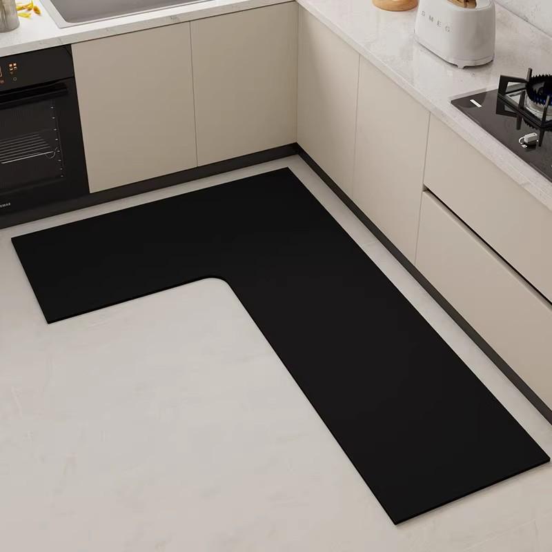 Г-образный абсорбирующий кухонный коврик - мягкий, устойчивый к грязи, простой в уходе, напольный коврик с диатомовой грязью