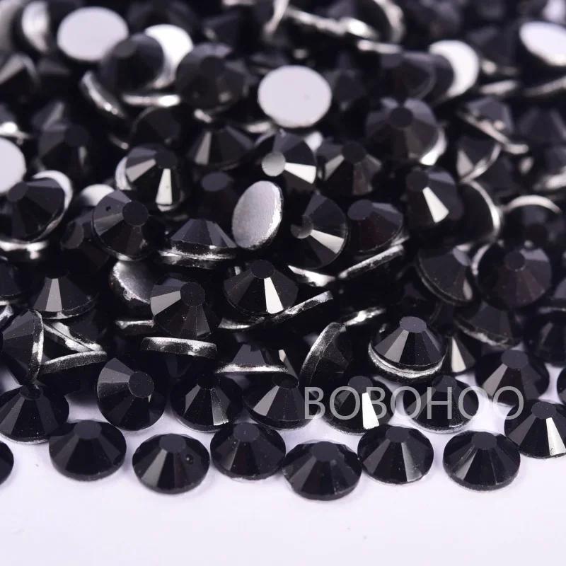 BOBOHOO Wholesale High Quality SS3-SS30 Glass Crystal Rhinestones Non Hotfix Strass Flatback Diamond Nail Art DIY Decorations