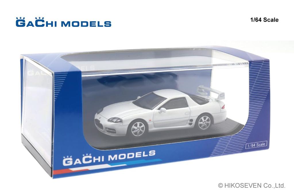Hiko Seven GACHI MODELS Mitsubishi GTO Galaxy White Готовая модель GM64001WH 1/64 (1998)