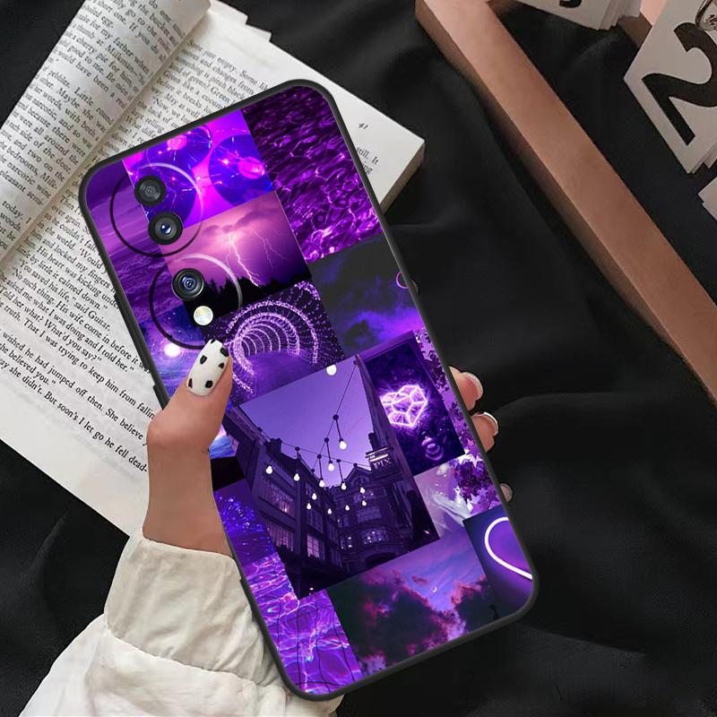 Фиолетовый эстетичный Чехол For Honor Magic 7 Lite 6 8 Pro Для Honor 200 400 50 70 90 X8c X8b X9a X9b X9c X9d Win RT