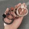 4/5Pcs Hair Ring Stretchy High Elasticity Contrast Teens Hair Tie Band Rope Ponytail Holder Hair Accessories