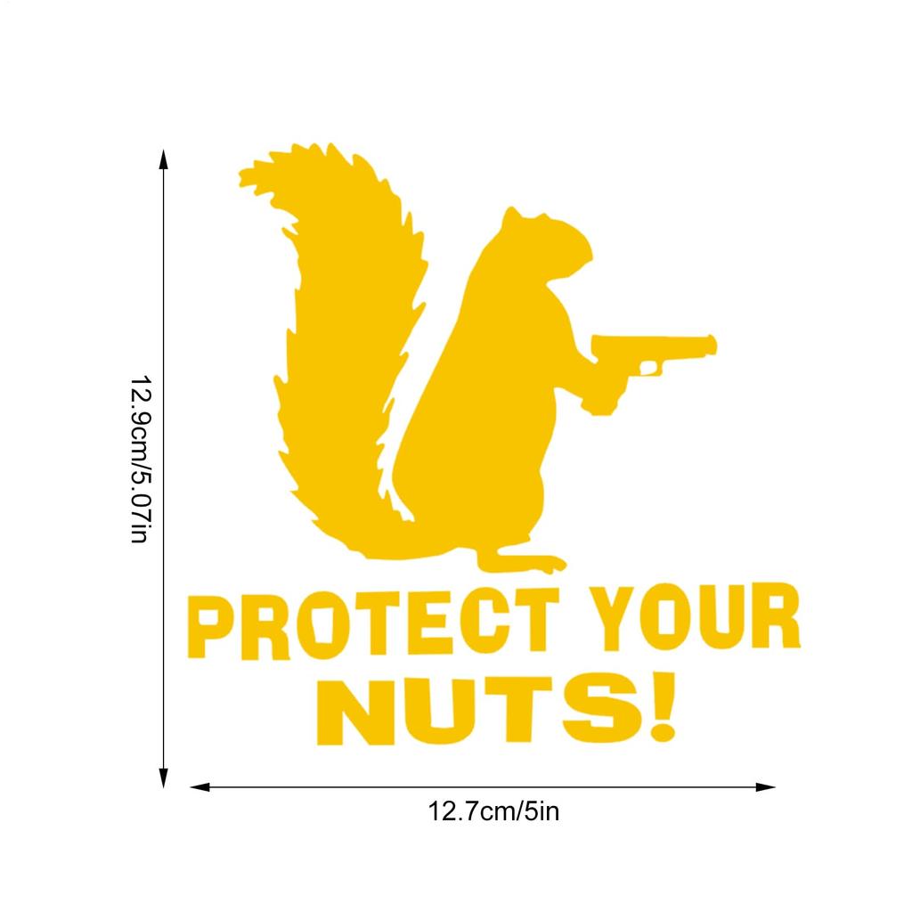 Fonney Protect Your Nuts Sticker, Protect Your Nuts Squirrel Bumper Sticker | Funny Die