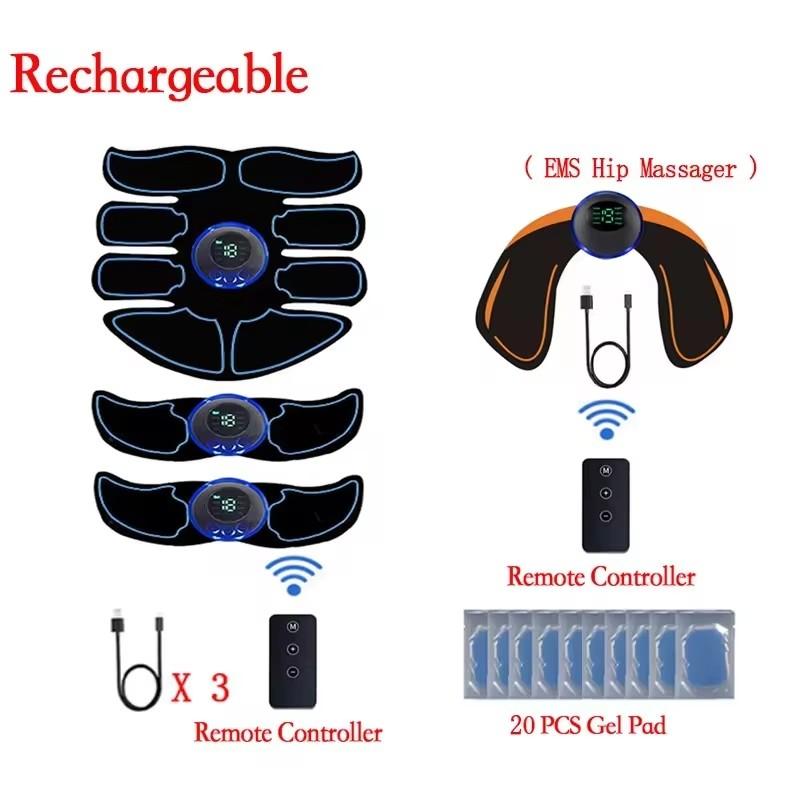 EMS брюшной мышечный стимулятор фитнес ABS руки тренировка патчи мышечные упражнения инструмент USB зарядка для дома мужчины