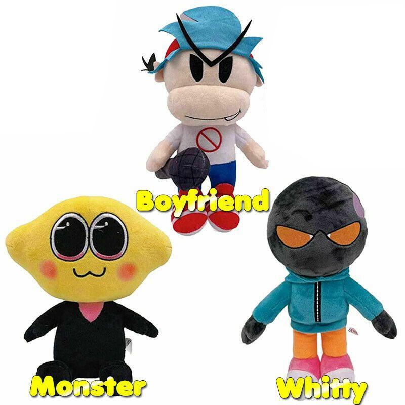 Friday Night Funkin Plush Toy Adorably Soft Fnf Whitty And Boyfriend Lemon Demon Doll For Kids