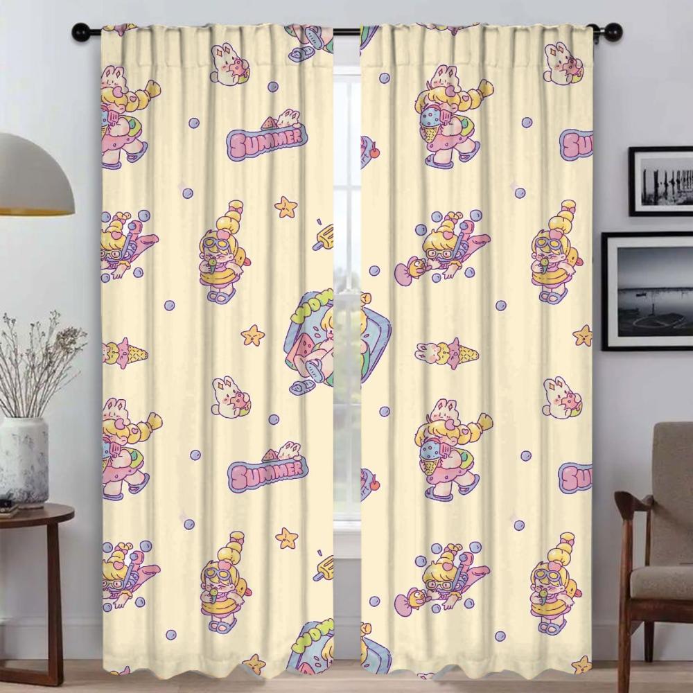 Милые шторы для девочек, шторы для спальни, украшения на Хэллоуин, занавески для детской комнаты, шторы для гостиной, затемнение для кухни