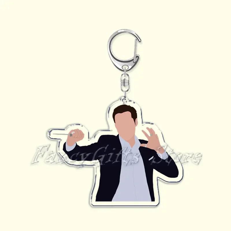 Акриловый брелок Дневники Вампира для Аксессуаров Сумки Дамон Елена Стефан Подвеска Кольцо для Ключей Брелоки Украшения Подарок для Пары