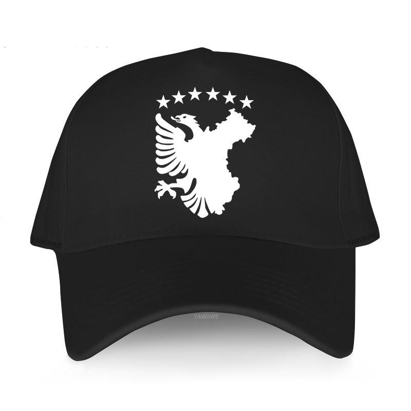 Gray Black Cap Hat Albania Albanian Eagle Baseball Cap Unisex Men Women Cotton Fashion Hip Hop Hat Sport Golf Cap