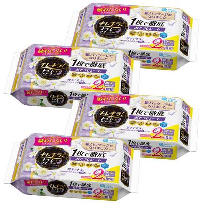 Elleair Чистящее средство для унитаза Clean Floral 88 Листов Листы x 4 Тщательная очистка в одной оптовой покупке Kirekira! Сменный блок, Аромат, (22 упаковки), Лист,