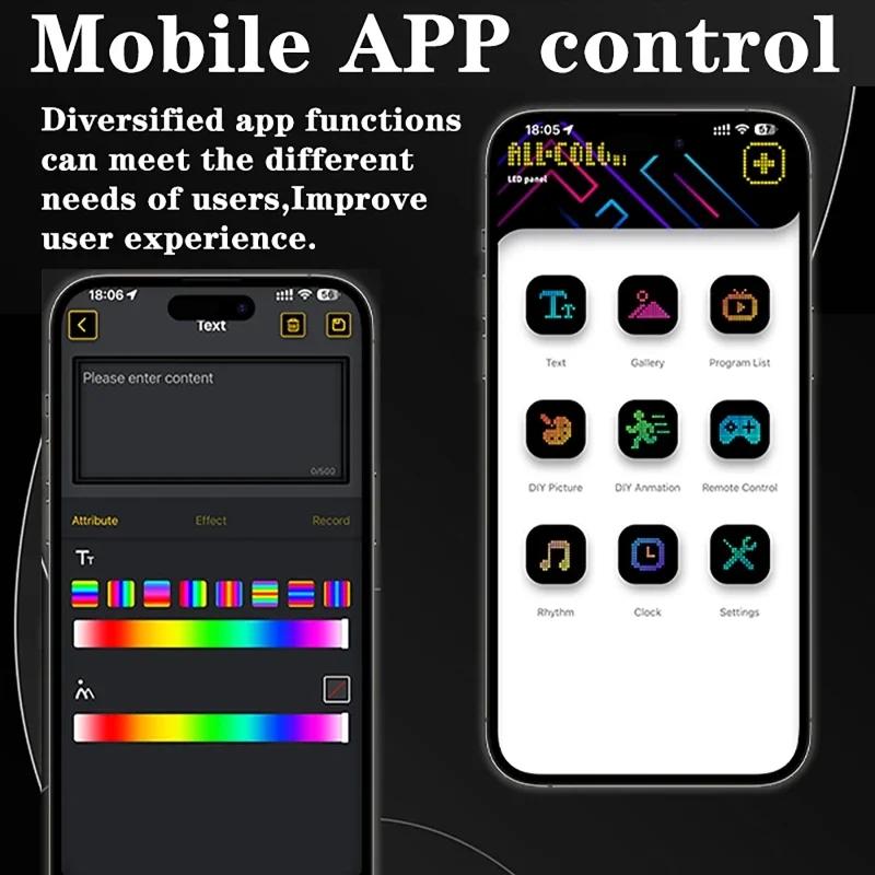 USB 5V светодиодная матричная пиксельная панель гибкая DIY автомобильный знак дисплей экран (Приложение+ Дистанционное управление)