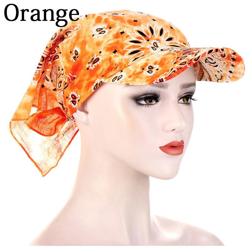 1PC Leisure Sunscreen Hedging Cap Peaked Cap Printed Bandana Scarf For Women Men Outdoor Supplies EMA