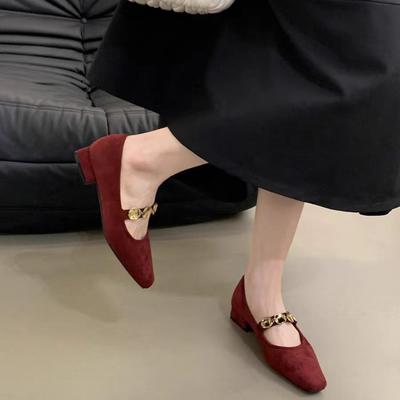 Туфли-лодочки на толстом каблуке женские весенне-осенние новые туфли на мягкой подошве с туфлями Мэри Джейн женские