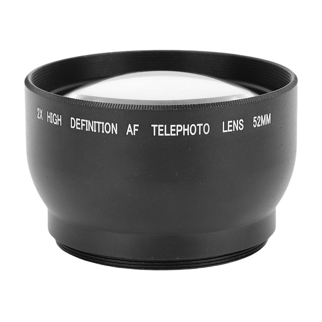 52 мм 2-кратный HD телеконвертер телеобъектив для камеры с 52 мм креплением, легкий алюминиевый сплав, резьба объектива T2