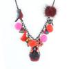[R6109] - Designer Necklace 'Lilipoupettes' (russian Doll) Red - 45x25mm