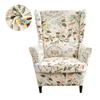 Printed Wing Chair Cover Stretch Spandex Armchair Covers Nordic Washable Relax Sofa Slipcovers Cushion Cover For Wed Decor