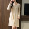 Женское кашемировое платье Qinghe кашемир 30% кашемир 70% шерсть осенне-зимняя кашемировая юбка мягкая и теплая