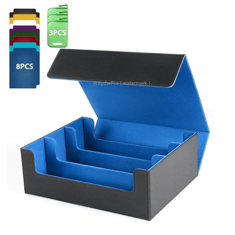 Кейс для колоды карт для коллекционных карт 1800+ Кожаный магнитный бокс для хранения Commander Защитник карт Magic для YuGiOh MTG Спортивные карты