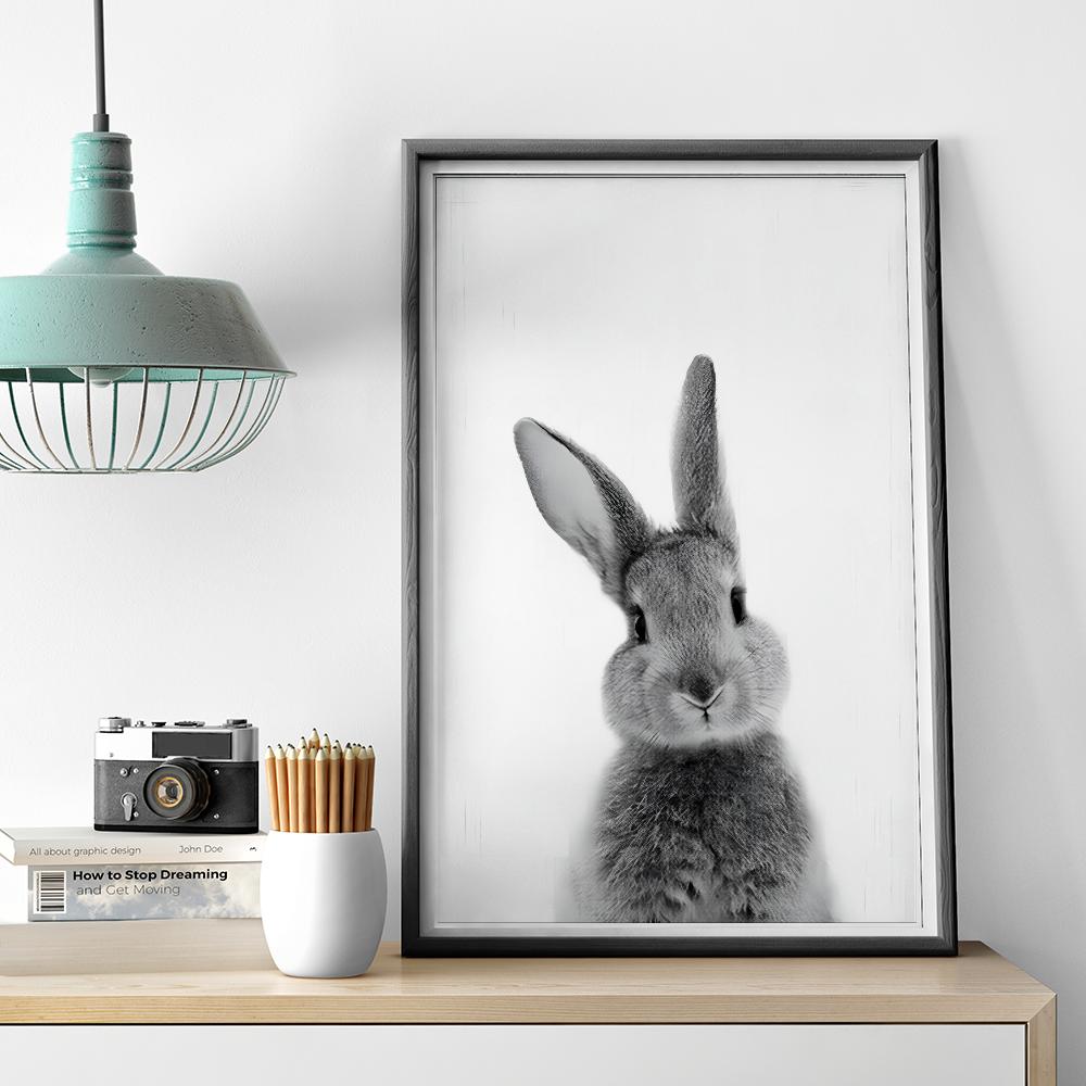 1 шт. Горячая банка Eckart Wow The Animals Rabbit Bubble Gum Art Poster HD Posters Home Room Bar Cafe Decor Art Wall Painting Picture
