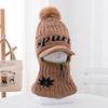 Корейская версия новой женской модной универсальной бархатной утолщенной шапки с помпоном в виде рогов, вязаной шапки для студентов, для велоспорта, с защитой ушей, шерстяной шапки