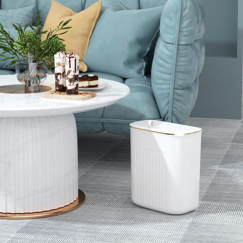 Wall-Mounted Kitchen Waste Bin with Lid - Versatile Trash Basket for Kitchen or Bathroom.