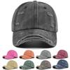 Distressed Baseball Hats Broken Hole Sunscreen Hats Fashion Peaked Cap Man Women Outdoor Sports