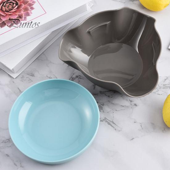 Shell Collecting Snack Bowl with Shell Storage Double-layer Nut Bowl Detachable Divided Snack Bowls with Trash Can