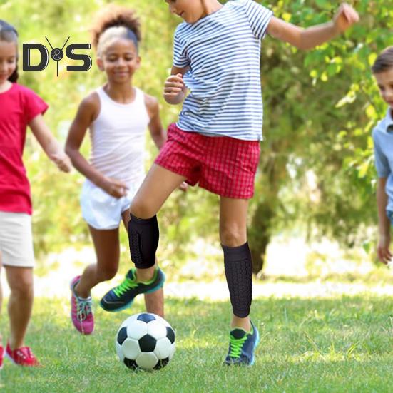 Футбольные щитки для голени для молодежи и взрослых, компрессионный рукав для голени с сотовыми накладками, спортивная защитная экипировка для футбола, бейсбола, катания на лыжах, хоккея