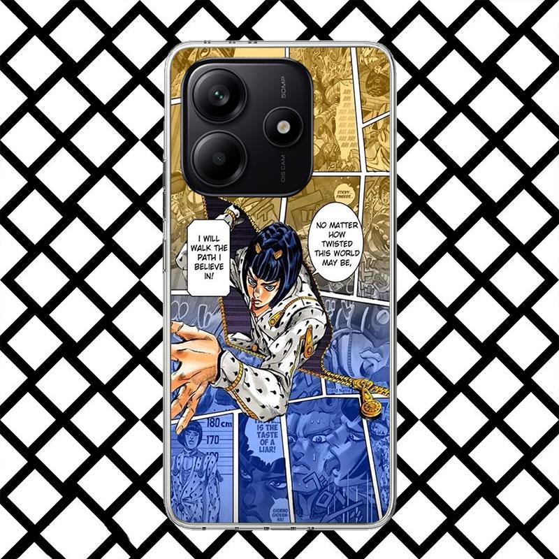 Чехол для телефона JoJo Adventure Бруно Буччеллати для Xiaomi Redmi Note 15 14 14S 13 12 12S 11 Pro Plus 11E 11T 11S 10S 5G Мягкий чехол F