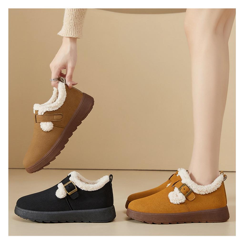 Хлопковая обувь, Женская обувь, Морозостойкая обувь, Теплая обувь, Зимняя обувь, Короткие ботинки, Утолщенный вельвет, Женские ботинки, Обувь на мягкой подошве