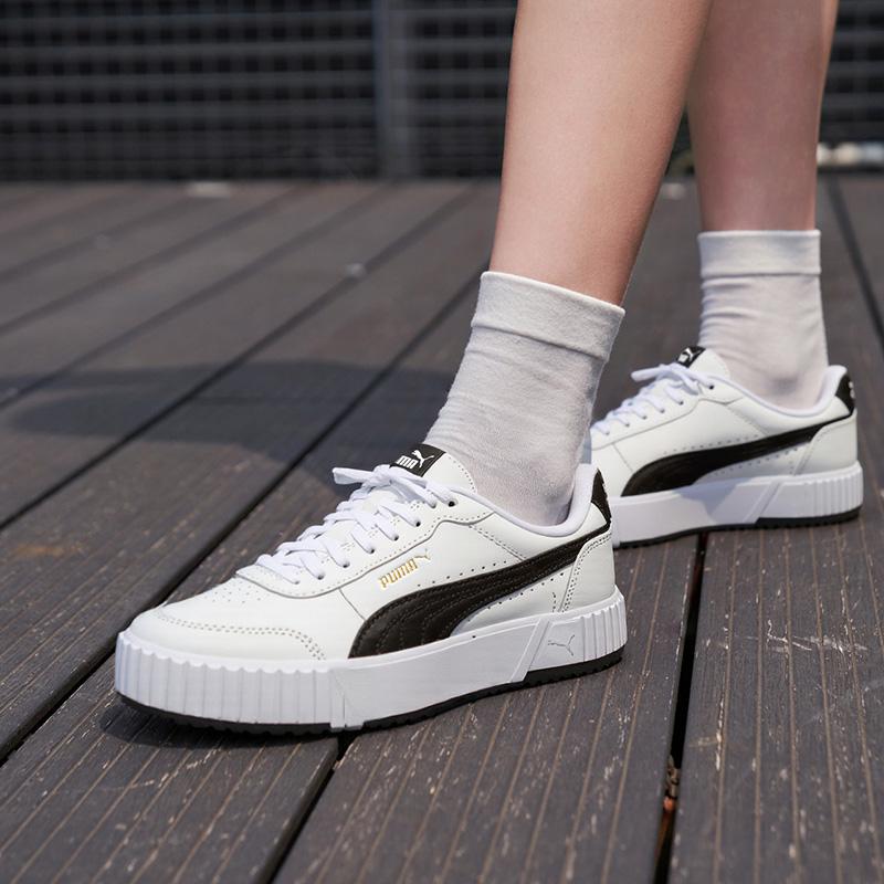 Puma Carina Удобные Мягкие Прочные Низкие Кроссовки Женские Кроссовки Белые 402637-02