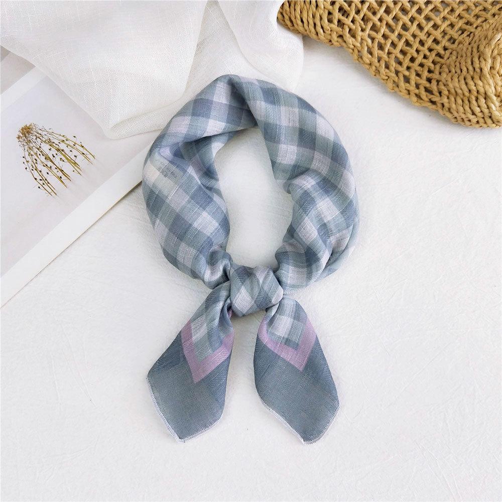 Decorative Simple Texture Silk Scarf Women'S New Style Spring And Autumn Summer Fashion Versatile Headscarf Work Scarf