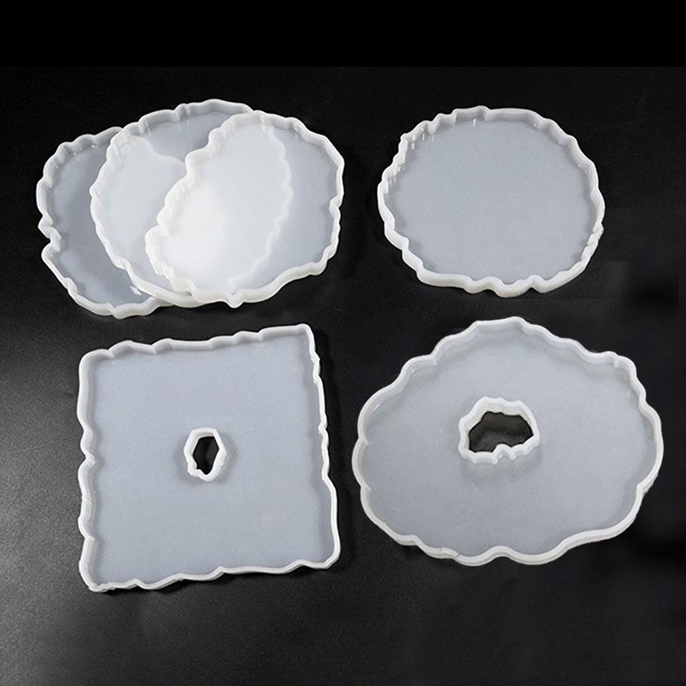 Силиконовая форма для подстаканников Silicone World DIY, эпоксидная смола, подставка под чашку, неровная форма, силиконовые подставки под бокалы для вина, эпоксидная форма