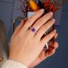 Bolaijewelry Великолепный дизайн натурального африканского аметиста драгоценного камня Кольцо из стерлингового серебра 925 пробы для женщин, элегантные ювелирные изделия