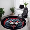 1pc Bloodthirsty Feline Office Round Area Rug, Under Office Chairs Bedroom Living Room Home Decor, Room Deco, Available in Various Sizes