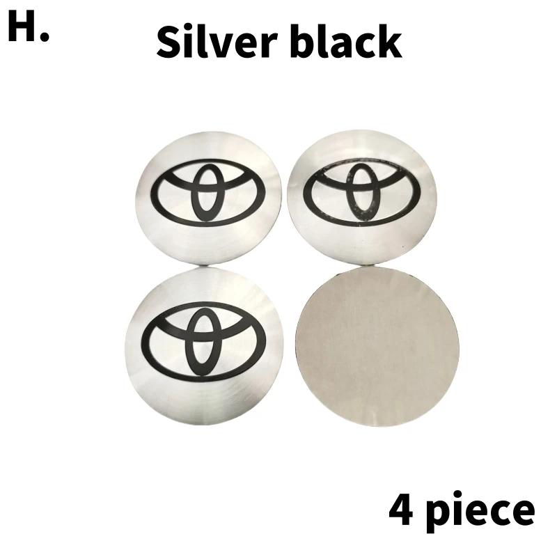 ACS2 56mm Aluminum Alloy logo Wheel Center Hub Cap Badge sticker For Toyota Prado Rav4 Yaris Hilux Prius Corolla Camry Accessories