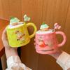 Милая мультяшная керамическая кружка для девочки, креативная парная чашка для воды, офисная кофейная чашка высокой ценности, подарок на день рождения