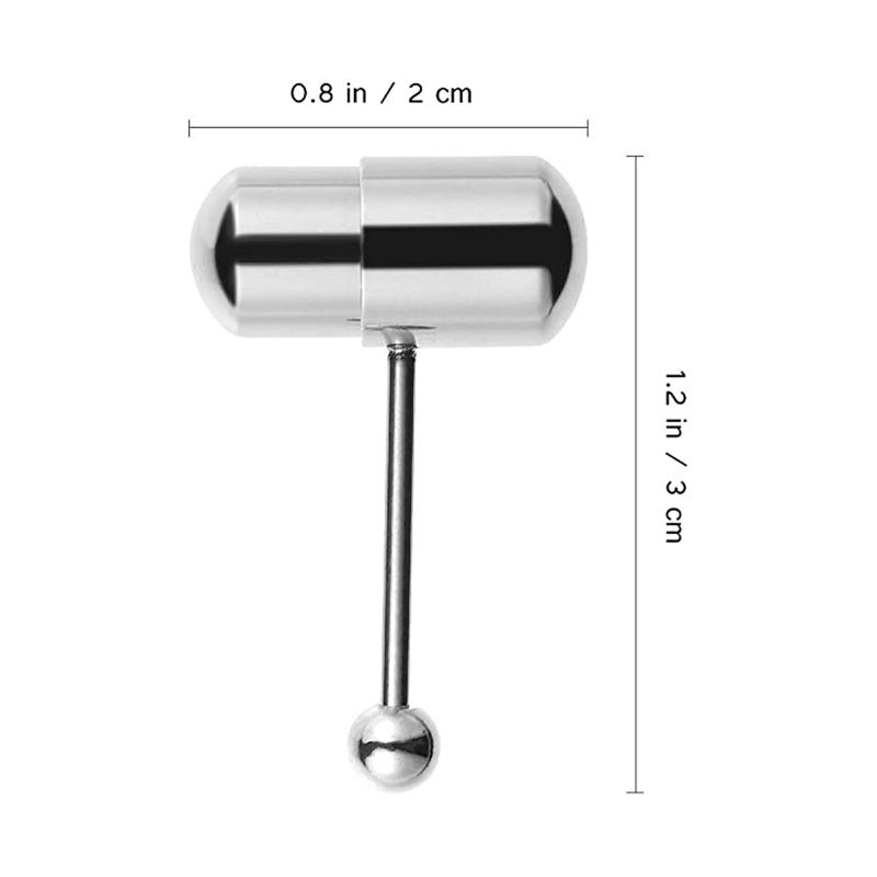 Vibrating Tongue Ring Mixed Colors Prickly Straight Barbells Body Piercing Jewelry Tongue Bar Stud for Women Men