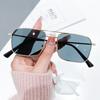 Men Outdoor Driving PC Sunglasses Metal Retro Square Sunglasses Women Double Beams Personalized Trendy Sun Protection Glasses