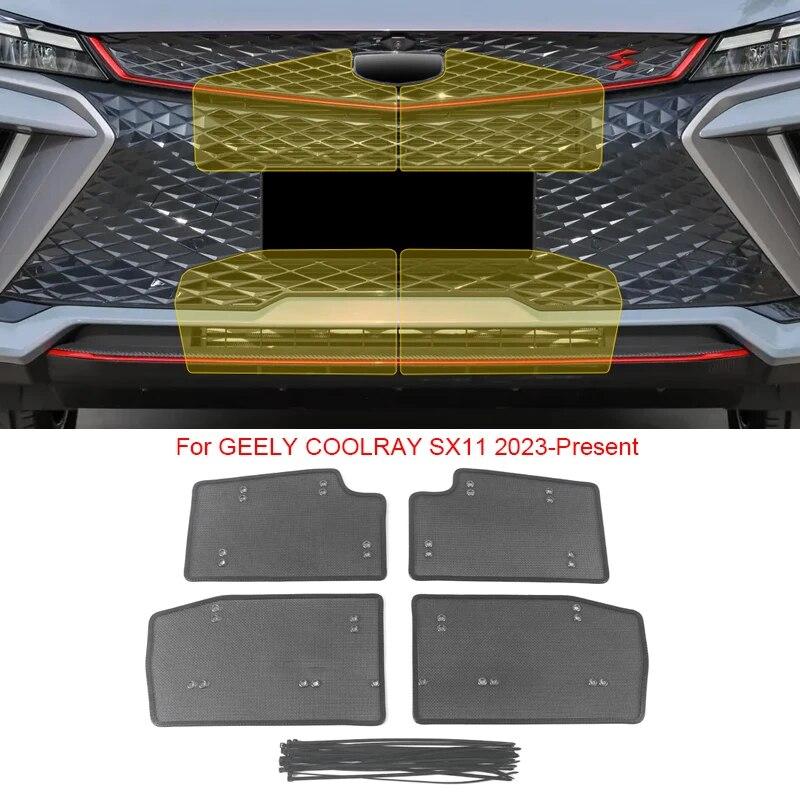 4 шт. автомобильный защитный чехол для воздухозаборника от насекомых, вставка Airin, сетчатый вентиляционный фильтр для гоночного гриля для GEELY COOLRAY SX11 2019-2025