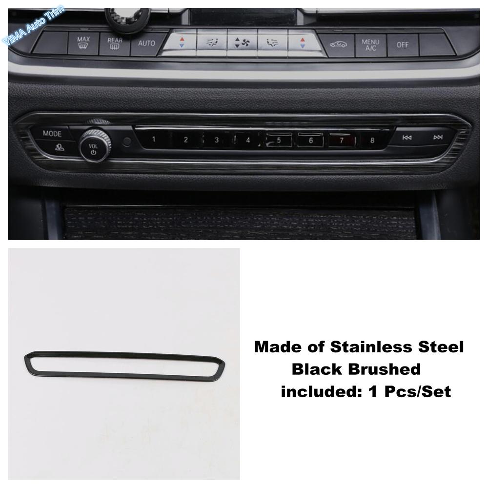 Stainless Steel Car Center Console Buttons Decorative Sequ Cover Trim Fit For BMW 3 Series G20 Accessories