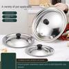 Round Pot Cover Stainless Steel Wok Pan Lid Durable Cookware Parts  Kitchen Accessories