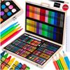 Mallette Artistique Pour Enfants 251 Pièces - Crayons, Feutres, Pastels, Aquarelles (KP6830)