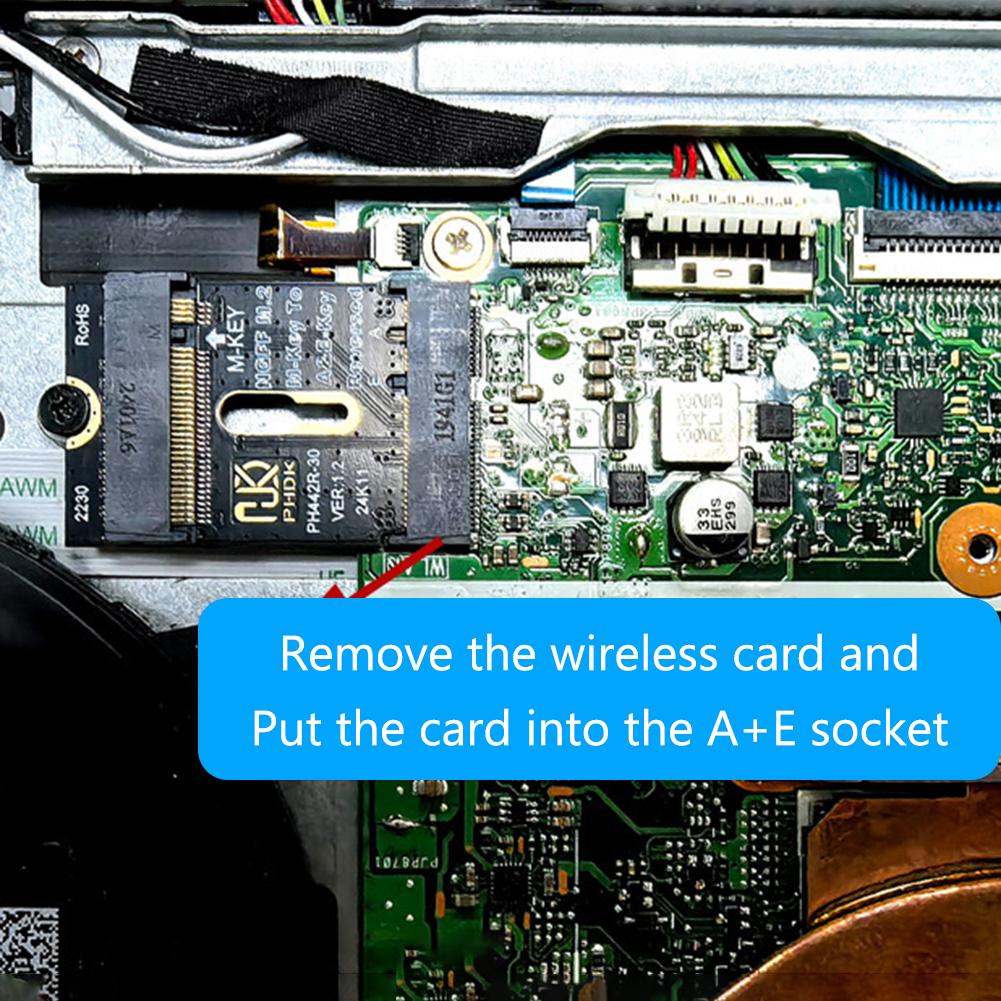 Адаптер M.2 A+E на NVME SSD с ключом M, адаптер PCI-E 4.0 с кронштейном, интерфейс M2 WIFI для SSD NVME 2230 2242 2260 2280