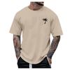 Men's Round Neck Short Sleeve Loose Summer Tops Fashion T-Shirt With Graphic Creative Letters Retro Print Street Sports Casual Tops