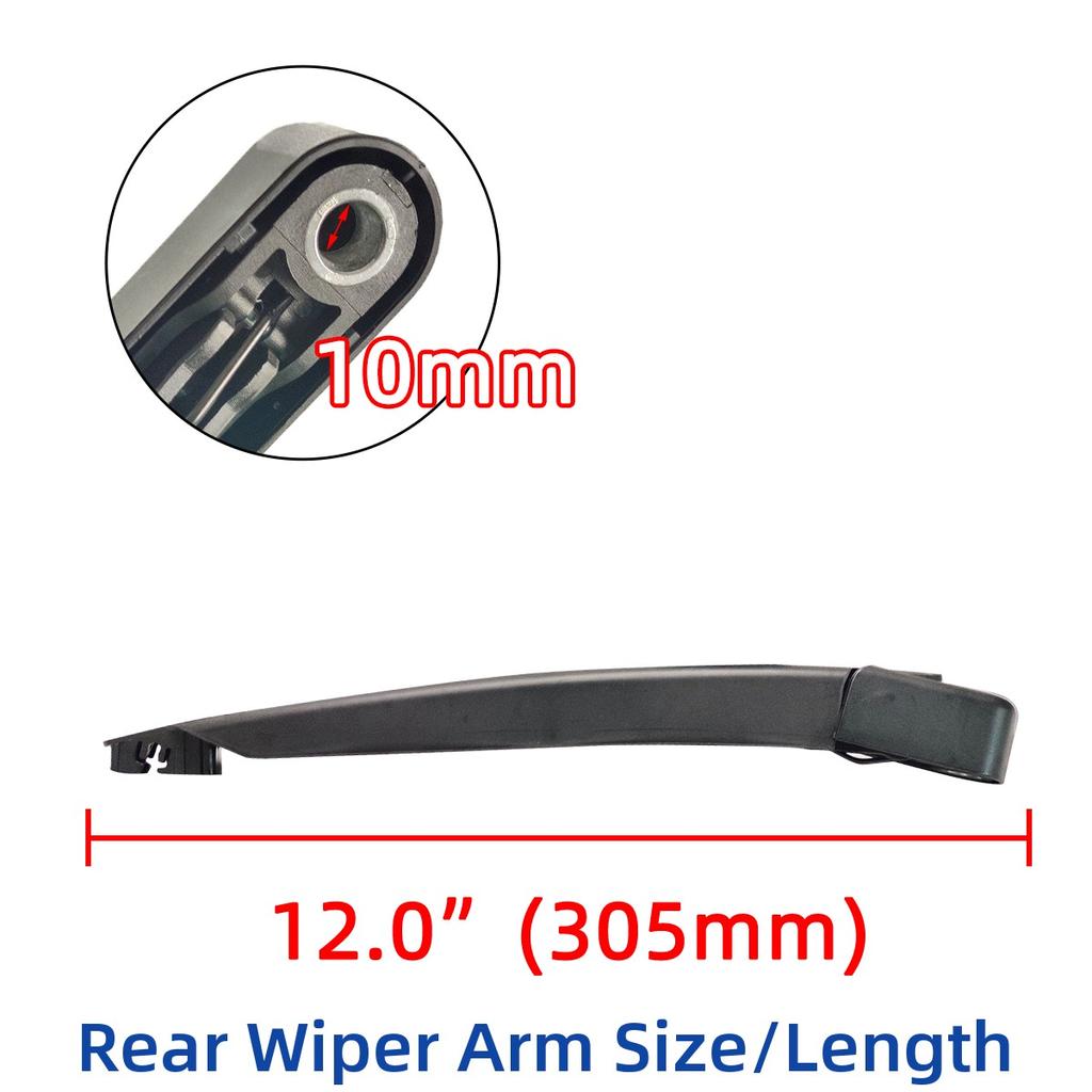 Комплект щеток и рычагов заднего стеклоочистителя 12 дюймов, 300 мм для Nissan Kicks 2017-2022, лобовое стекло, лобовое стекло, задняя дверь, щетка для дождя