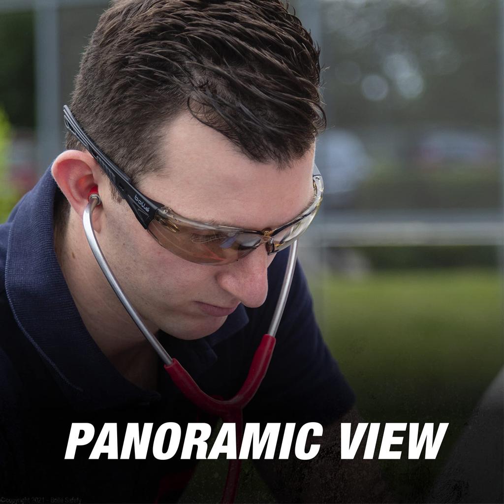 BOLLE SAFETY BSSI Matte Black Clear Lens RUSH+