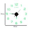 Mirror Large Wall Clock Modern DIY Sticker Office Home Shop Decor