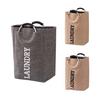 Portable Foldable Home Dirty Clothes Laundry Storage Box Basket with Handles