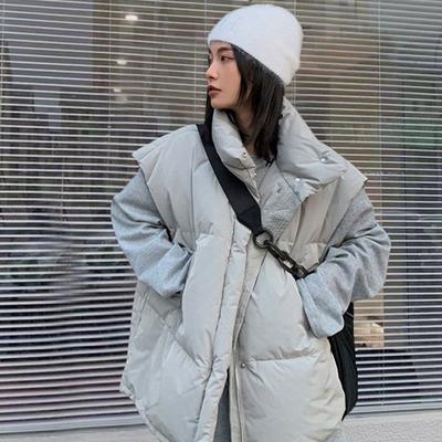 Зимняя мода женские куртки утепленные жилеты без рукавов женские теплые пальто оверсайз пуховик свободная верхняя одежда