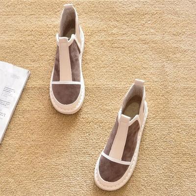 Новая весенне-осенняя обувь женские ботильоны на плоской подошве женские одинарные ботинки