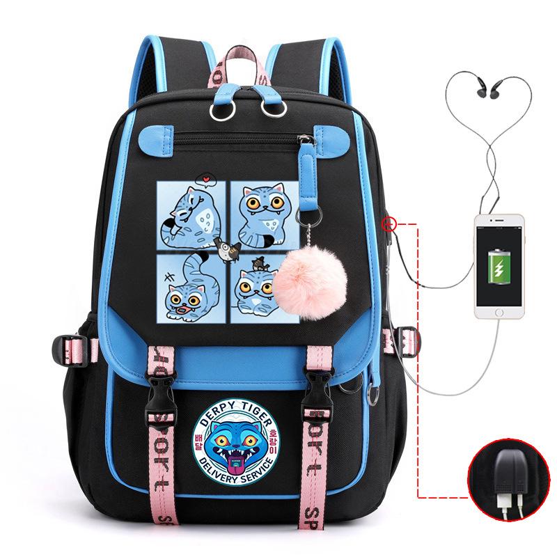 Мультфильм «Охотники на демонов» Модный детский рюкзак с принтом Легкий рюкзак для учеников начальной и средней школы Кампус Школьная сумка Нейтральный